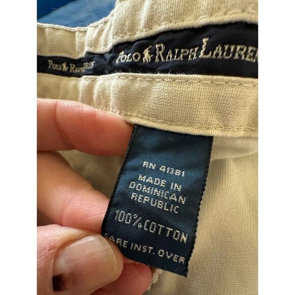 POLO RALPH LAUREN Vintage Pleated Front Chino Hammond Pant in Khaki Size 38 X 30 - Picture 4 of 9